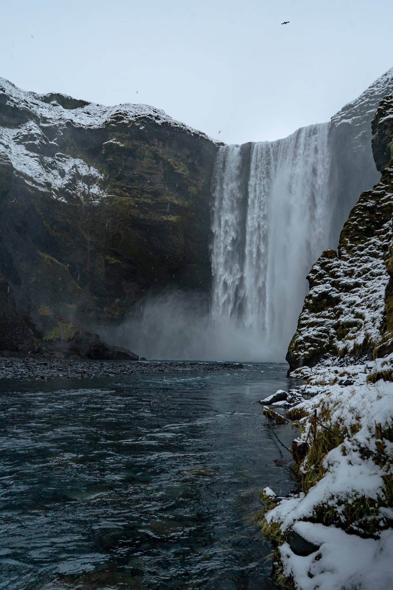 Skógafoss, January